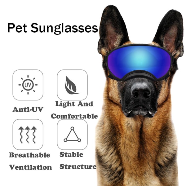 Säädettävät koiranlasit Eläinten Anti-UV aurinkolasit 5