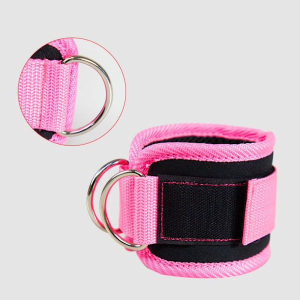 Nilkkaremmi voimaharjoitteluun vaijerikoneilla Rosa Lyserød