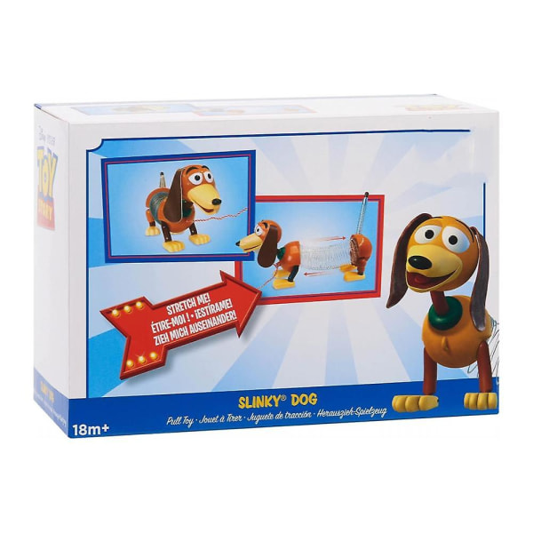 Pixar's Toy Story Slinky Dog Pull Toy, Walking Spring Toy för pojkar och flickor, officiellt licensierade barnleksaker för åldrarna 18 månader