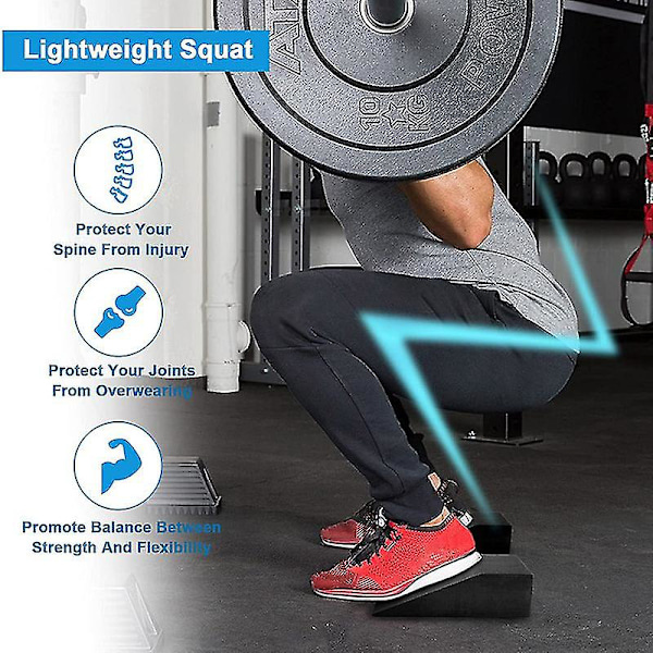 Yogablock Skum Squat Wedge Block Vadensträckare Lutningsbräda Fotsträckningskil Block Hemma Yoga Fitnessutrustning Tillbehör 15x6x5cm Vuxen Unisex