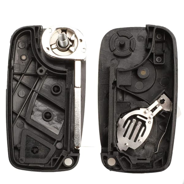 2-knaps nøgleskal til Fiat Sort Black one size