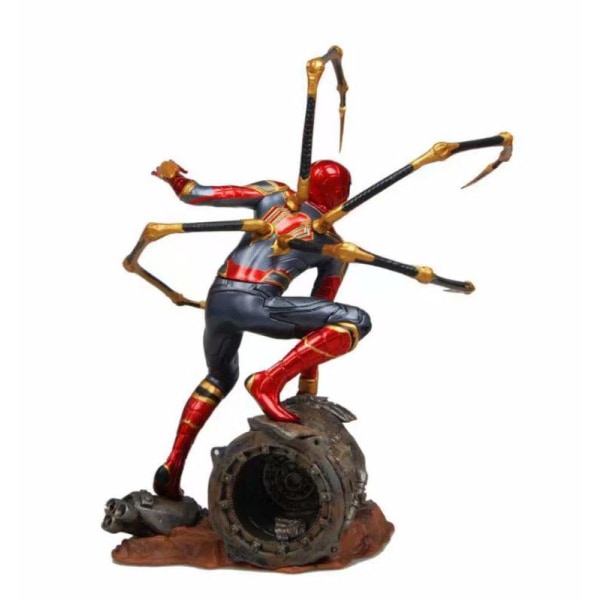 Anime Character Spider-Man Statue 3 Infinity War Iron Spider-Man figur Barnleksakslåda