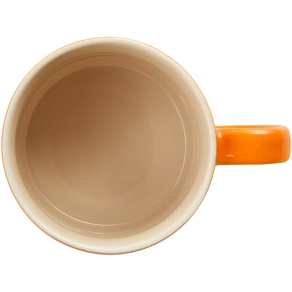 Sval färgad keramisk vattenkopp, mugg, mjölkkopp, kaffekopp, högt estetiskt värde, stor kapacitet tekopp. orange