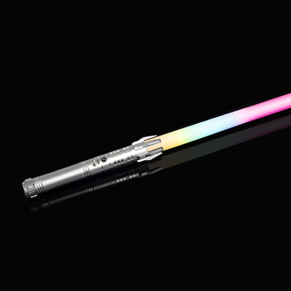 Neo Pixel Lightsaber Xenopixel Metal Light RGB Laser Sabre Sword Leksaker Svärd Heavy Duellering Ljud Ljus Sabre Cosplay Scen rekvisita Neo Pixel E Silver