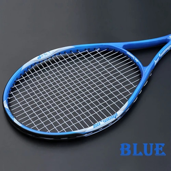 Högkvalitativ kol-aluminiumlegering strängt tennisracket för vuxna tennisracket strängar väska Raqueta Padel män kvinnor Blue