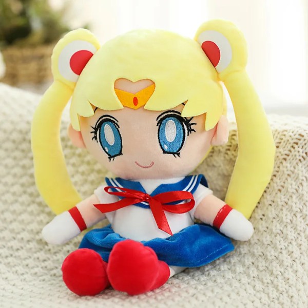 Japan Anime Sailor Moon Plyschleksaker Tsukino Usagi stoppade kattkudde Dockrumsinredning Kawaii leksaker för barn Flickor Födelsedagspresent 40cm Chibiusas