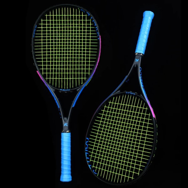 Original 100% full kolfiber 275g professionell tennisracket för vuxna män kvinnor med väska Topp kol ultralätt racket Padel Blue