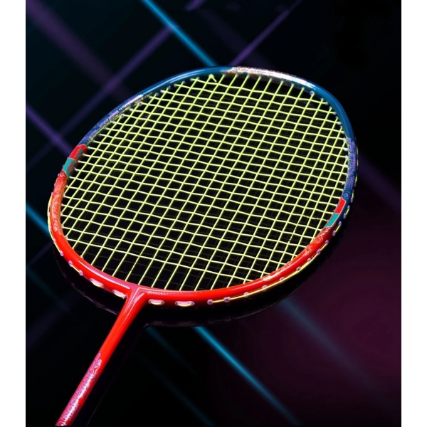 Full Mj30 Carbon Fiber Badmintonracket Strung Ultralight 5U 77G Max Tension 32LBS Professionell racket med väskor Speed ​​Sports green