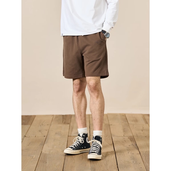 2023 Summer New Oversize 400 g Tyg Casual Jogger Shorts Plus Size Workout Athletic Gym Dragsko Coffee M REC 58-65KG