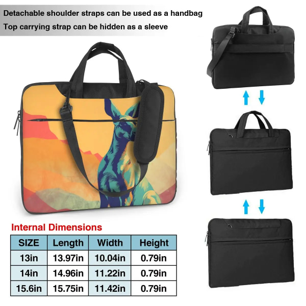 Kangaroo Laptopväska Neo Fauvism Vattentät För Macbook Air Pro HP Huawei Sleeve Case 13 14 15 15.6 Snygg påse As Picture 15.6inch