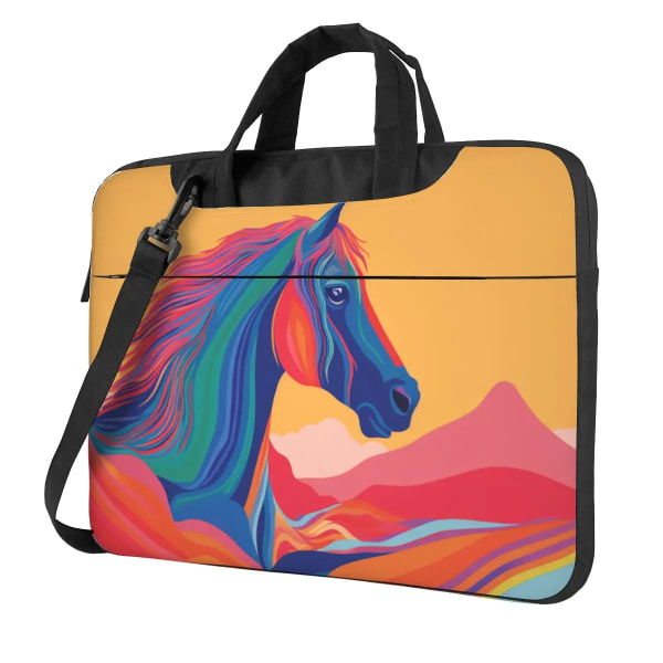 Häst Laptopväska Neo Fauvism Minimalism Stötsäker För Macbook Air Pro Microsoft Case 13 14 15 15.6 Söta portföljer As Picture 15.6inch