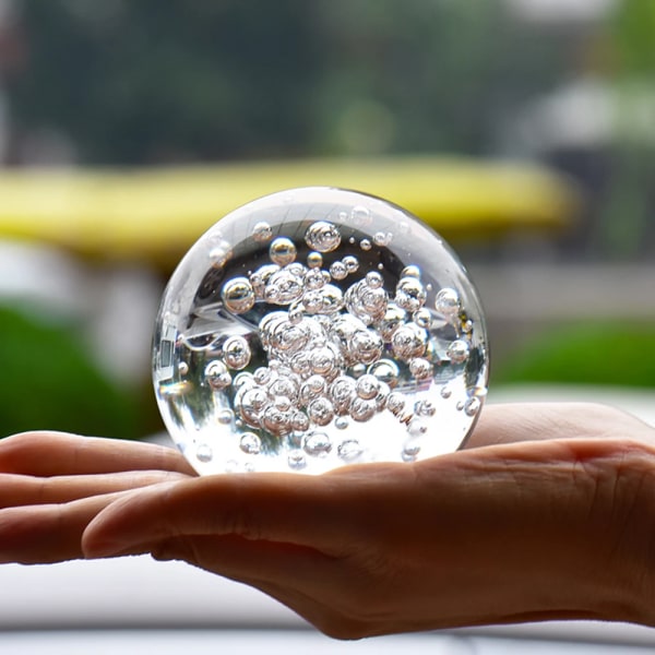 40/60/80 MM klar bubbla Kristallboll Hemmakontor Skrivbord Dekoration Feng Shui-sfär Pappersvikt Fotografi Rekvisita Magic boll 80mm