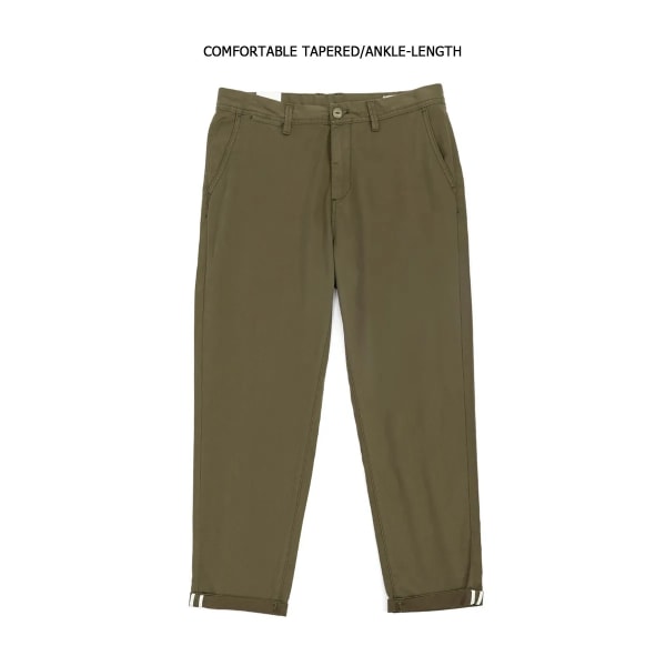 2023 Höstnya avsmalnande byxor Herr Basic Bekväma chinos Smart Causal högkvalitativ garderob Essential byxor Army Green CT03 29