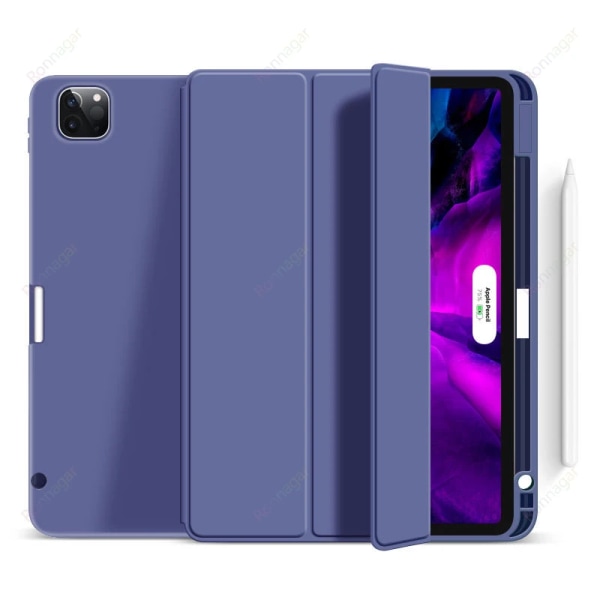 Med pennhållare Ny iPad 10:e generationens fodral10.9 iPad Air 5:e/4:e generationens Pro 11 case 2022/2020 Stöd 2:a generationens pennladdning Lavender Purple iPad Pro 11 2020