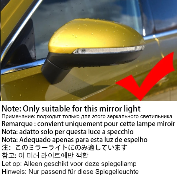 För VW Passat B8 Arteon 2015 2016 2017 2018 2019 Dynamisk LED-blinkersljus Sidospegel sekventiell blinker Left and Right