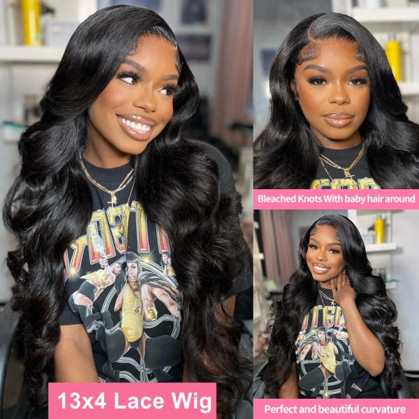 40 Inch Body Wave Peruk Människohår 13x4 Hd Spets Front Peruk För Svarta Kvinnor Brazilian 360 Glueless Full 4x4 Spets Stängning Förplockad 360 Lace Wig 16inches