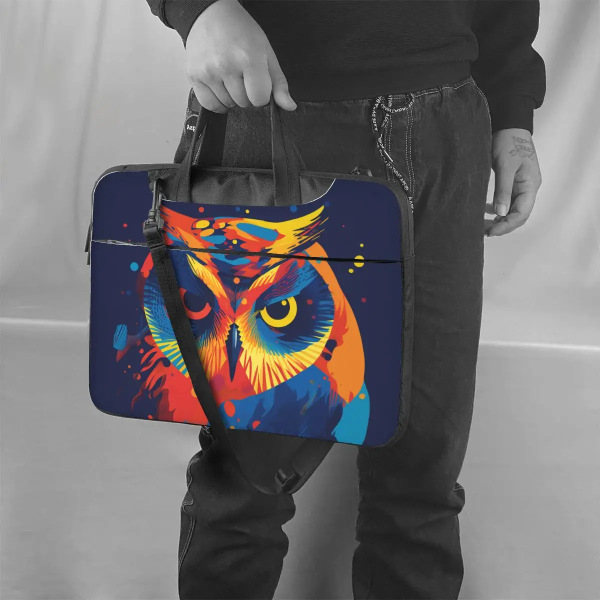 Owl Laptopväska Neo Fauvism Minimalism För Macbook Air Pro Acer Dell 13 14 15 15.6 Case Söt stötsäker påse As Picture 14inch