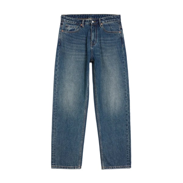 2023 våren nya lösa rakt tvättade vintage jeans män 13 oz jeansbyxor plus storlek märkeskläder SM230078 Wash Vintage Blue 36 REC 90-100KG