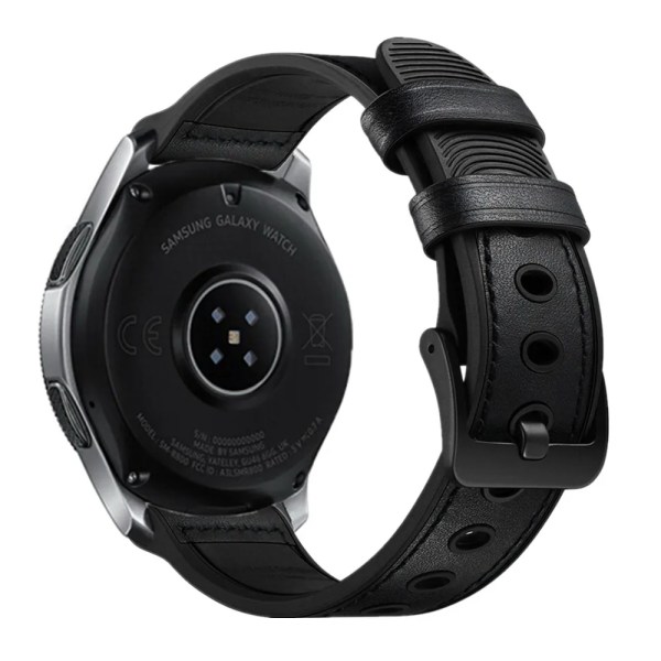 22 mm 20 mm läderrem Kompatibel med Samsung Galaxy watch 3/Active 2/Huawei watch GT2/Amazfit GTR Ersättningsrem för män/kvinnor Pink Samsung Galaxy 46mm