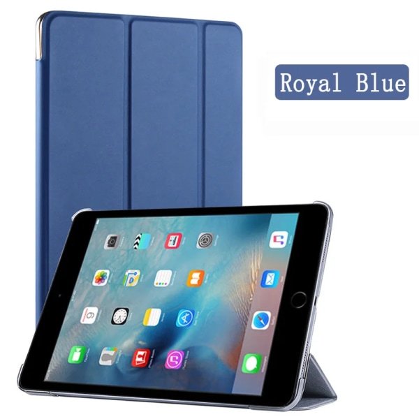 Case för Apple iPad Mini 4 7,9'' 2015 Mini4 4:e generationens Auto Wake Sleep Trifold Stand Funda Leather Flip Smart Cover iPad Mini 4 7.9 2015 Royal Blue