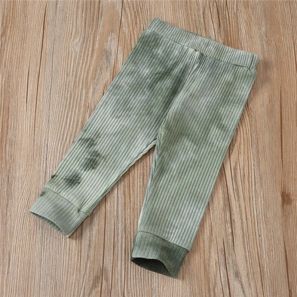 2st Baby unisex casual Babyset Bomullsoutfit Kostym Kostym Spädbarnskläder Army green 6-9 Months