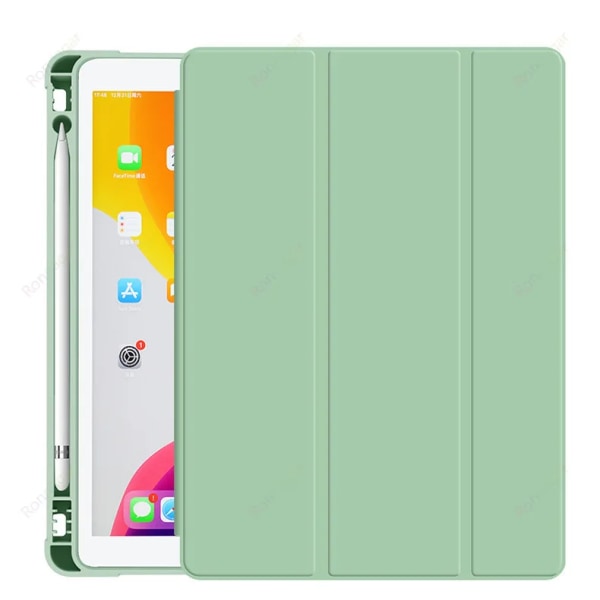 Case för iPad 6:e/5:e generationens 9,7 tum 2018/2017 iPad Air 2 1: a case ipad 7/8/9:e generationen 10,2" Air 5 4 Pro11 10:e generationens iPad Mini Light green iPad mini 4 5