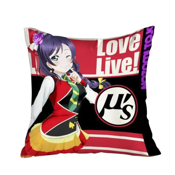 Hobby Express Tojo Nozomi - Love Live Anime Dakimakura Square Cover GZF310 40 cm x 40 cm Two Way Tricot