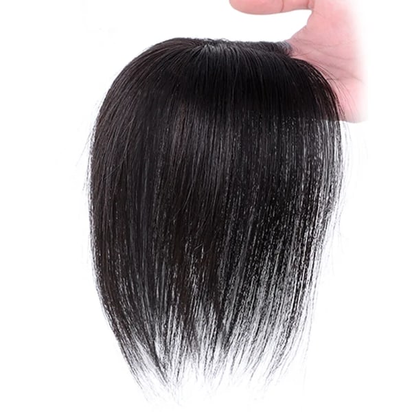 Kvinnor Hair Topper Mänskligt naturligt hårstycke Kvinna Hårprotes Silke Base Peruker Med clips Rakt hår Ersätter Tupé Brown 12 inches