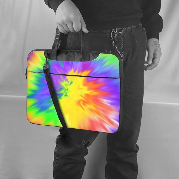 Färgglad Tie Dye Laptopväska Print för Macbook Air Pro Acer Dell 13 14 15 15,6 Case Kawaii Stötsäker påse 4 15.6-inch