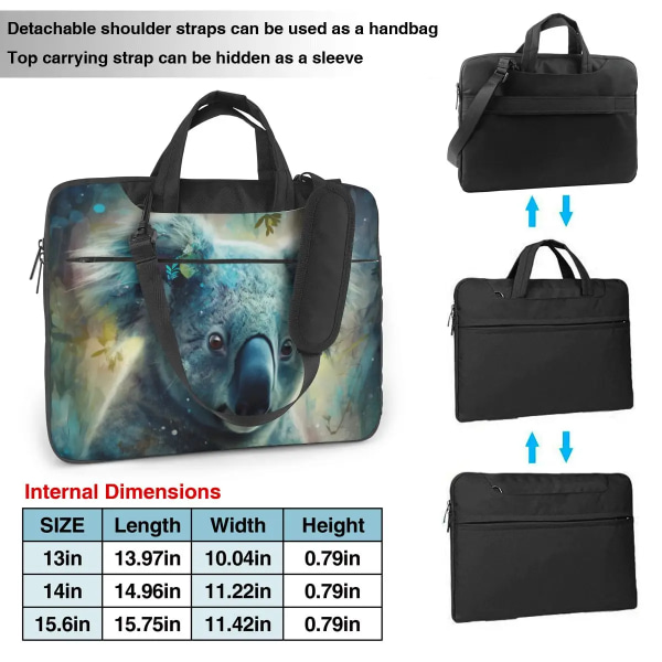 Koala Laptopväska Mystical Realms För Macbook Air Pro Xiaomi Asus 13 14 15 15.6 Case Business Stötsäkra portföljer As Picture 15.6inch