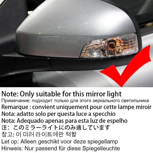 Dynamiskt blinkersljus LED-backsidospegel Sekventiell blinker Indikeringslampa för Volvo S80 2007-2013 S60 V40 V50 V70 Left and Right