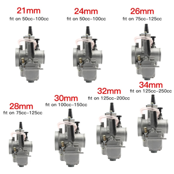 Motorcykel Universal Koso OKO 2T 4T Förgasare PWK 21 24 26 28 30 32 34mm Med Power Jet För Racing Moto 50cc-250cc Motor 28mm Keihi
