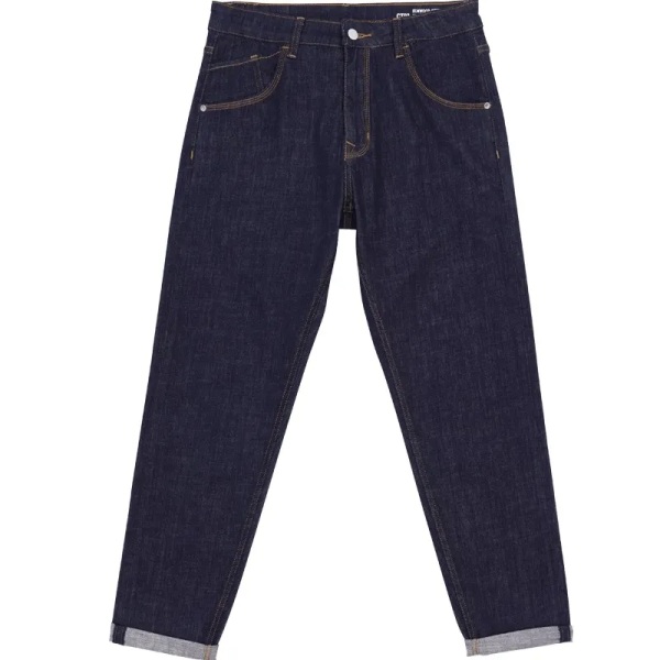 2023 vår nya original blå bekväma avsmalnande jeans män elastiska jeansbyxor plus storlek märkeskläder original blue 33