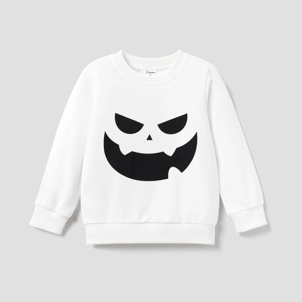 Toddler flicka/pojke Halloween mönster tröja White 3-4Years