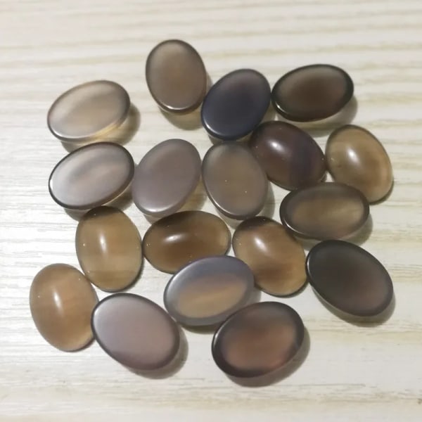 Helmode 13x18mm Natursten CAB CABOCHON berlocker Diverse stenpärlor för smyckestillverkning 50st/lot gray agate