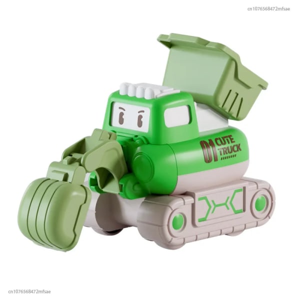 Barnleksaker Press Tröghetsbil Grävning Bulldozer Boy Engineering Vehicle Set Kindergarten Small Gift 5