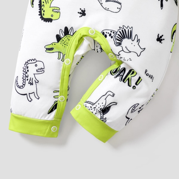 Baby flicka/pojke dinosaurie mönster jumpsuit WARMGREY 0-3Months