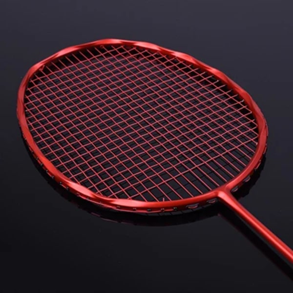 Ultralätt 5U 75-79g Kolfiber Färgglad Strung Badmintonracket Offensiv Typ Racket Sport Med Väska Strängar Racket Speed red string