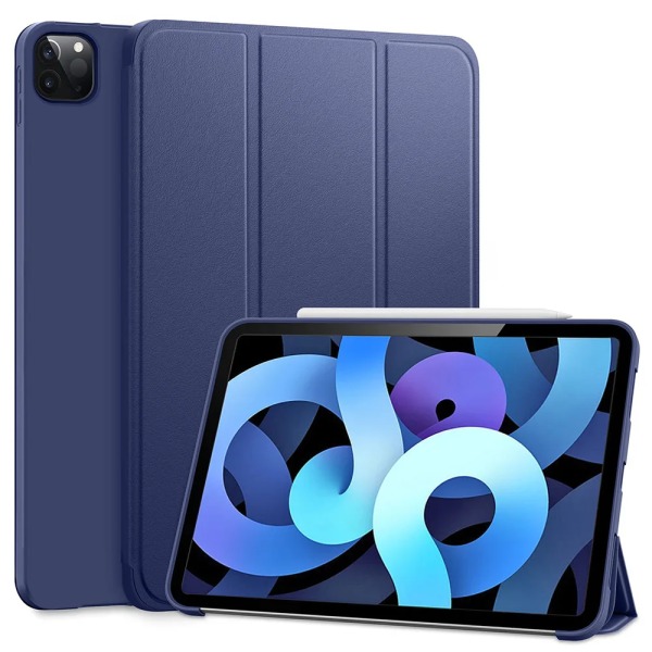 Case för Apple iPad Air 10.9 4:e 5:e generationens Trifold Magnetic Flip Smart Cover för iPad Air 4 5 2020 2022 iPad Air 5 10.9 2022 Blue Soft Shell