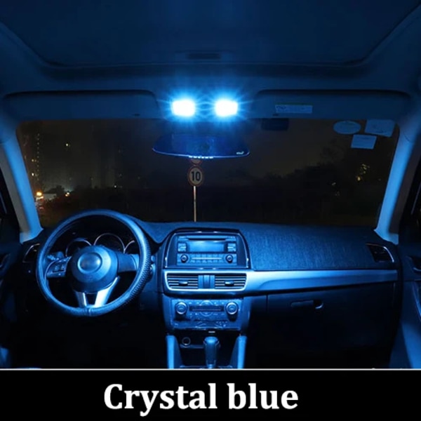 BMTxms Canbus LED-inredningssats ljus för Volvo V70 V50 V60 XC60 70 90 C30 C70 S40 S60 S70 S80 S90 2001 2006 2007 2012 Tillbehör Crystal Blue