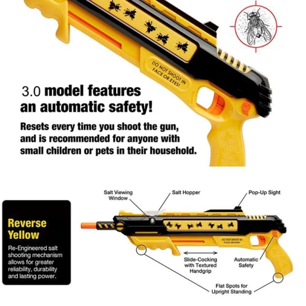 3.0 BUG A SALT Anti-Yellow Worm Salt Gun Gel Ball Shockwave Toy Gun Barnleksaker Vuxenleksaker Saltkastare för att döda myggor 11