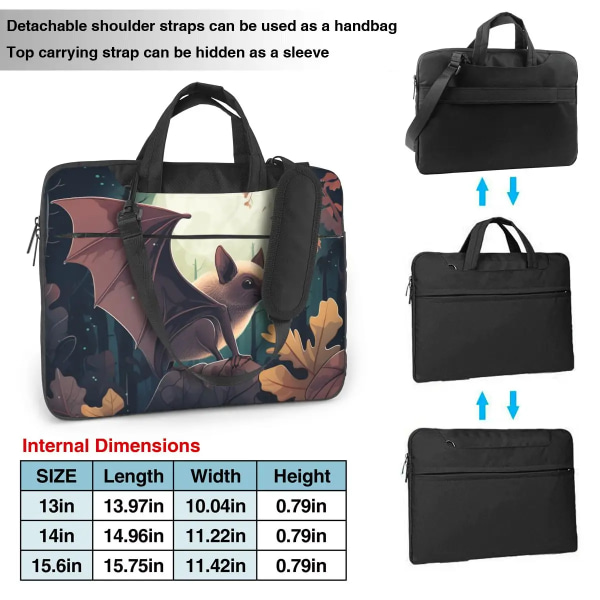 Fladdermus Laptopväska Vector Flat Animals För Macbook Air Pro Acer Dell 13 14 15 15,6 Sleeve Case Snygg stötsäker påse As Picture 13inch