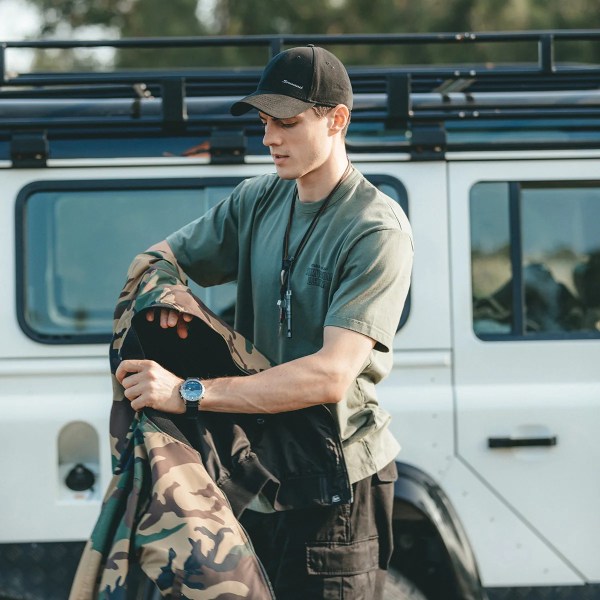 2023 Höstnyhet Vändbar jacka Bomberjackor Broderi Baseballjackor Oversize Camouflage Outdoorjackor Black L