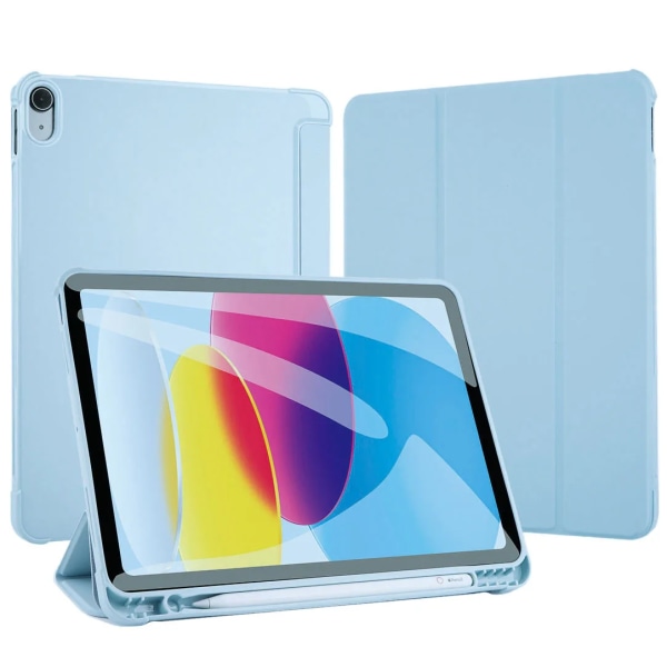 för ipad 10:e generationens funda- case iPad pro11 case för iPad Air 2 Air 4 iPad Air 5 10.9 3 Wake up case Ipad 10.2 Pro 10.5 9.7 Mini 5 4 Light Blue Ipad 10th 10.9 2022