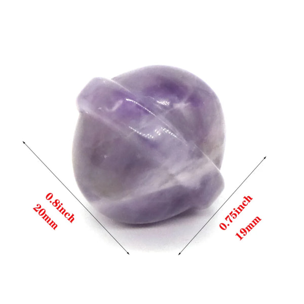 20 mm Planet Staty Naturlig Ametist Kristaller Reiki Healing Ornament För Att göra Energistenar Smycken Halsband Hänge Heminredning Amethyst 10 pcs