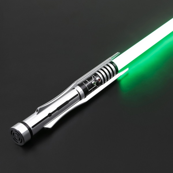 RVJ Smooth Swing Tung Duellering NeoPixel Lightsaber Metal Hilt Färgskiftande ljud Force Blaster Jedi Laser Sword Toys RVJ - 32inch blade Premium RGB