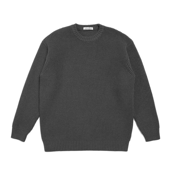 Höstnyhet 2023 Oversize Warm Heavyweight Sweater Herr Våffelmönster Plus Size Stickad Pullover Charcoal Grey XXXL REC 90.5-100KG