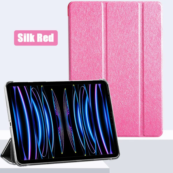 För iPad Pro 11 "smart cover iPad Air 1 2 3 4 5 iPad 5:e 6:e 7:e 8:e 9:e 10,2" stående genomskinligt case iPad 5th 9.7inch Rose