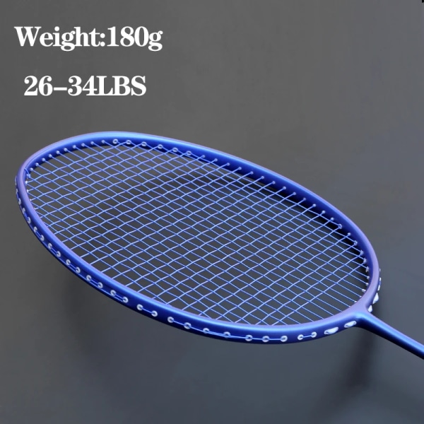Professional Plus Väg 120g/150g/180g/210g Training Carbon Badmintonracket Strungväskor Sportracket Padel Z Force Racket Blue 180g max 34lbs