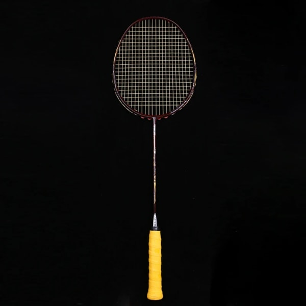 1 ST Professionell 50T stång 100lbs kolfiber badmintonracket uppspänd med väskor Träningsracket Speed ​​Sport för vuxna Yellow 2